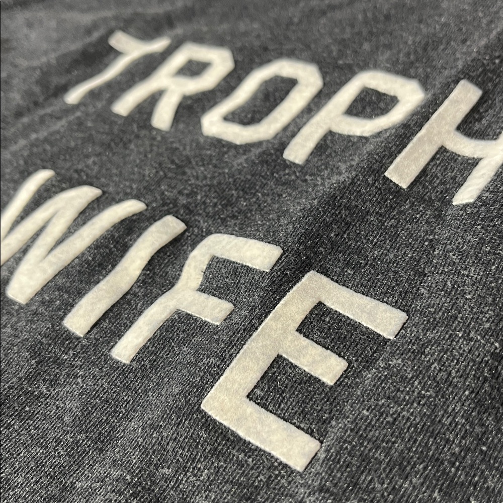 Wildfox Los Angeles Gray Trophy Wife Sweatshirt XS winter fall spring - Picture 3 of 5